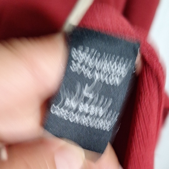 Cream and Red Cowl Neck Sweater with Elegant Design - Picture 4 of 6